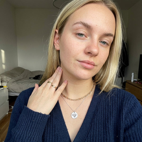 Happy customer with their Pawloom necklace